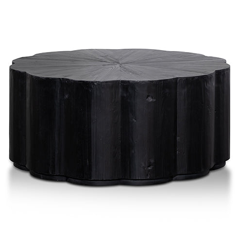 100cm Round Coffee Table - Full Black - View 3
