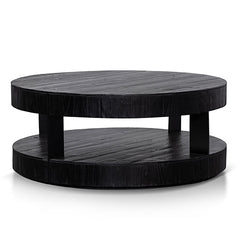 CCF6482-NI 100cm Round Coffee Table - Full Black
