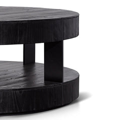 Ex Display - CCF6482-NI 100cm Round Coffee Table - Full Black