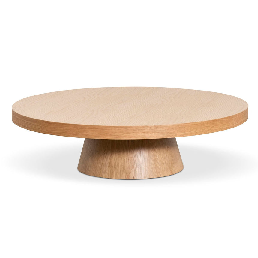 1.1m Round Coffee Table - Natural Oak - View 3