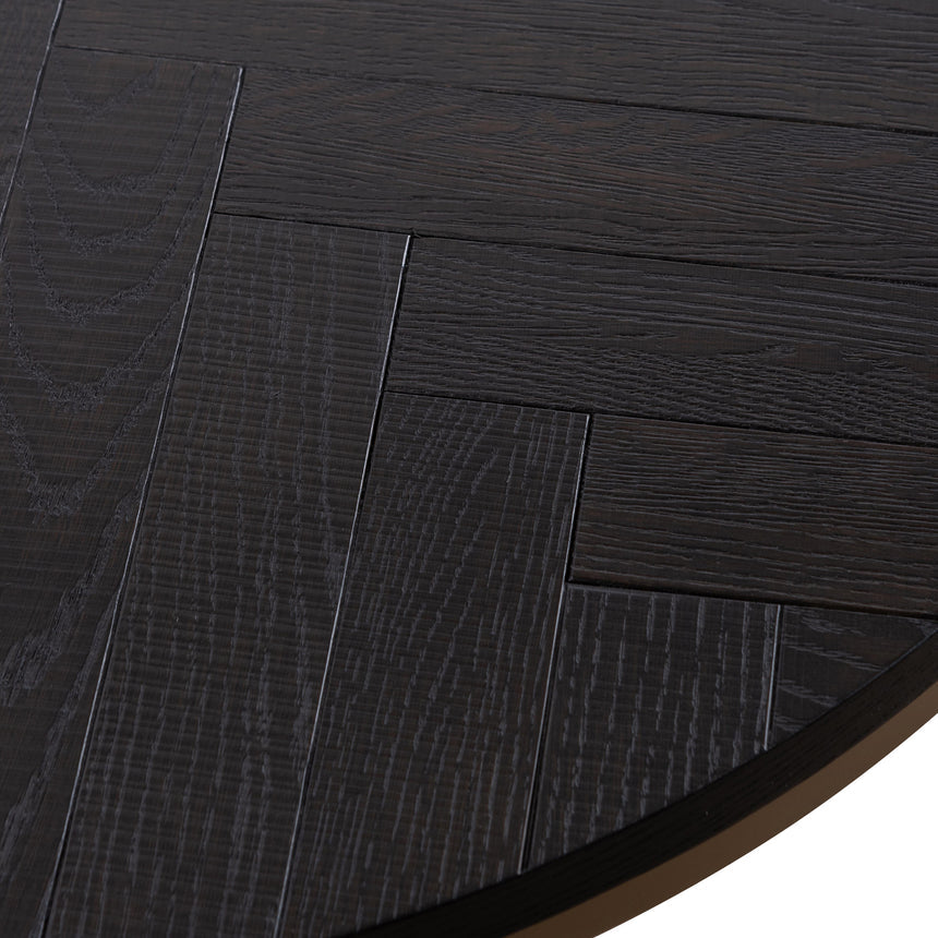 Round Coffee Table - Peppercorn and Brass - View 8