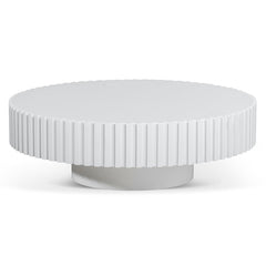 CCF6776-CN Oak Round Coffee Table - White