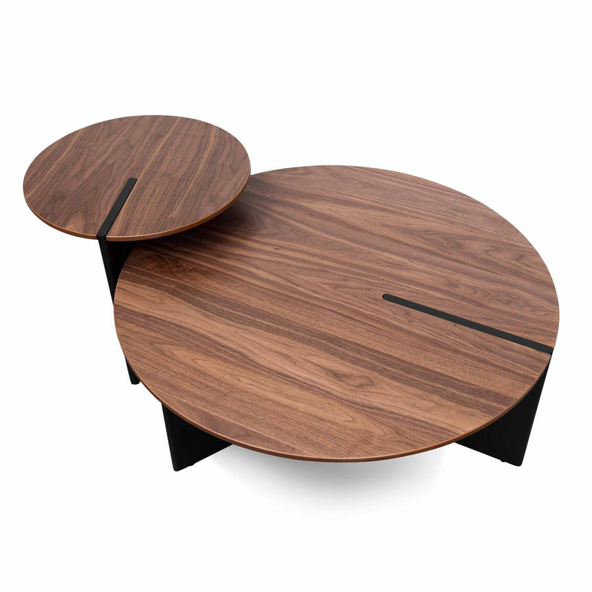Nest of Coffee Tables | Light Walnut - Black Legs | Myka Home - View 3