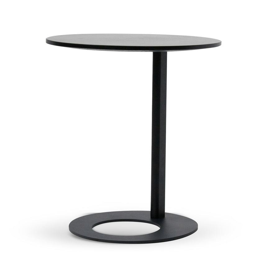 50cm Wooden Side Table - Full Black - View 3