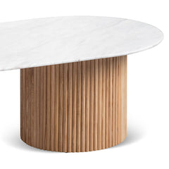 CCF8269-DW 1.3m Marble Top Oval Coffee Table - Natural
