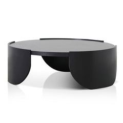 1.1m Round Coffee Table | Black | Myka Home