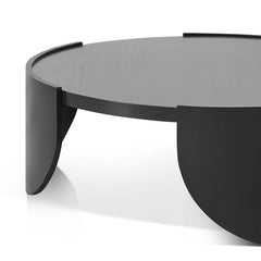 1.1m Round Coffee Table | Black | Myka Home