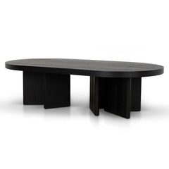 CCF8704-VA 1.3m Pill Shape Coffee Table - Textured Espresso Black