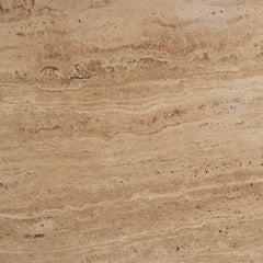 CCF8724-RB 89cm Travertine Top Round Coffee Table - Walnut