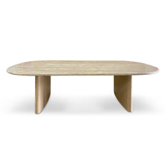 CCF8739-KK 1.5m Travertine Top Coffee Table - Creme Ash
