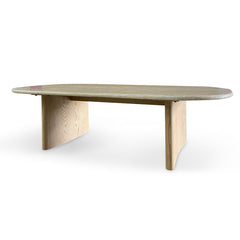 CCF8739-KK 1.5m Travertine Top Coffee Table - Creme Ash