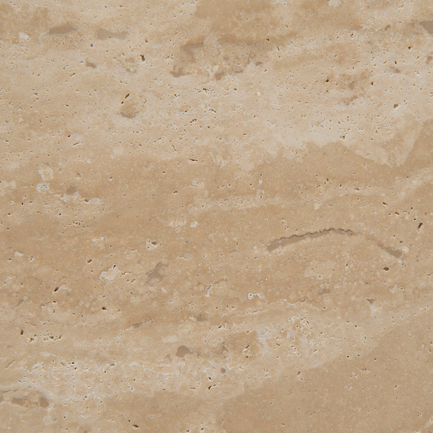 Travertine Top Round Nested Table - Creme Ash - View 14