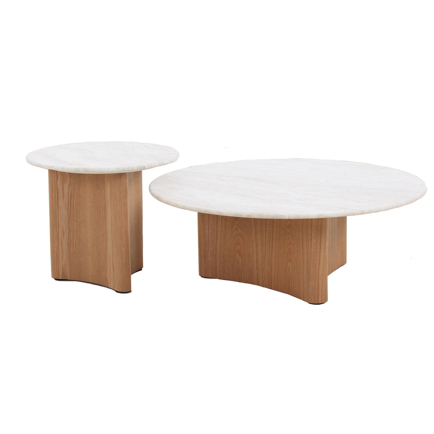 Nested Marble Coffee Table - Natural - View 2