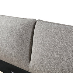 CBD8365-YO Fabric Queen Bed Frame - Olive Brown Boucle