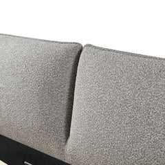 CBD8393-YO Fabric King Bed Frame - Olive Brown Boucle