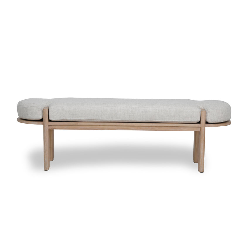 1.6m Light Natural Elm Bench - Natural Linen - View 2
