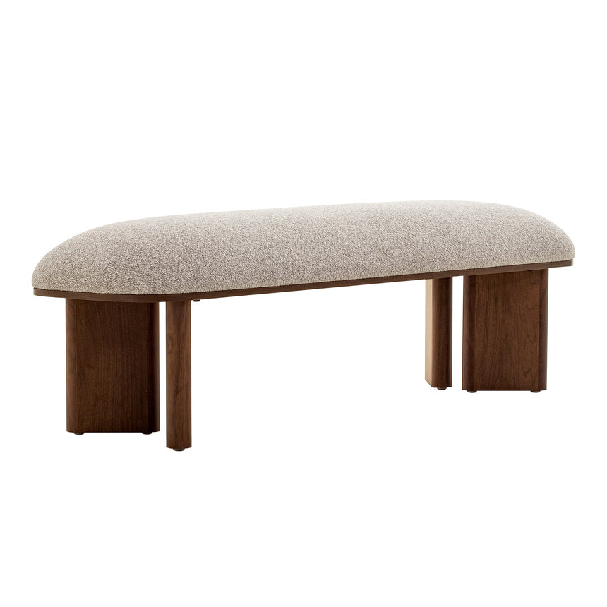 Walnut Bench - Clay Grey