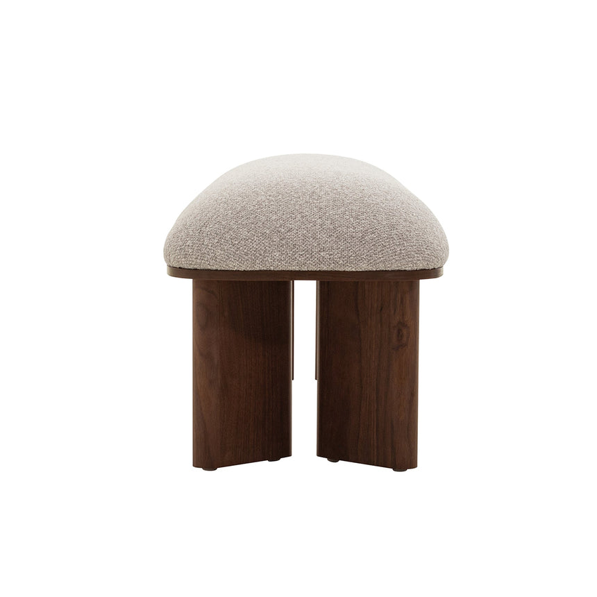 Walnut Bench - Clay Grey - View 6