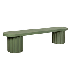 2.1m Concrete Bench | Green | Myka Home