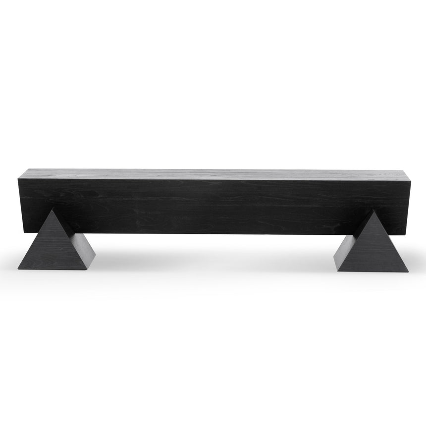 1.9m Elm Bench - Full Black - View 2