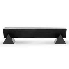 CDB6691-NI 1.9m Elm Bench - Full Black