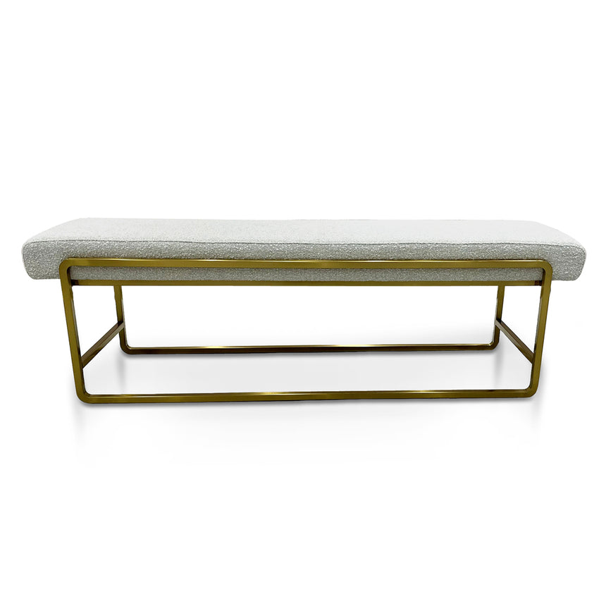 1.52m Bench - Pearl Grey Boucle - View 3