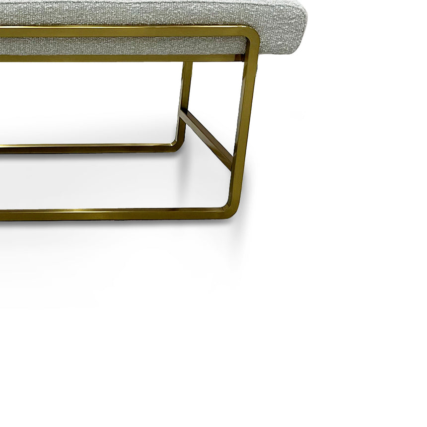 1.52m Bench - Pearl Grey Boucle - View 5