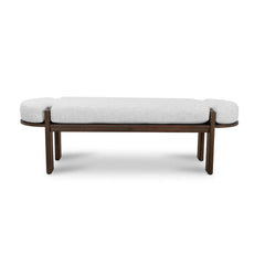 CDB8959-NI 1.6m Walnut Elm Bench - Natural Linen