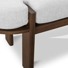CDB8959-NI 1.6m Walnut Elm Bench - Natural Linen