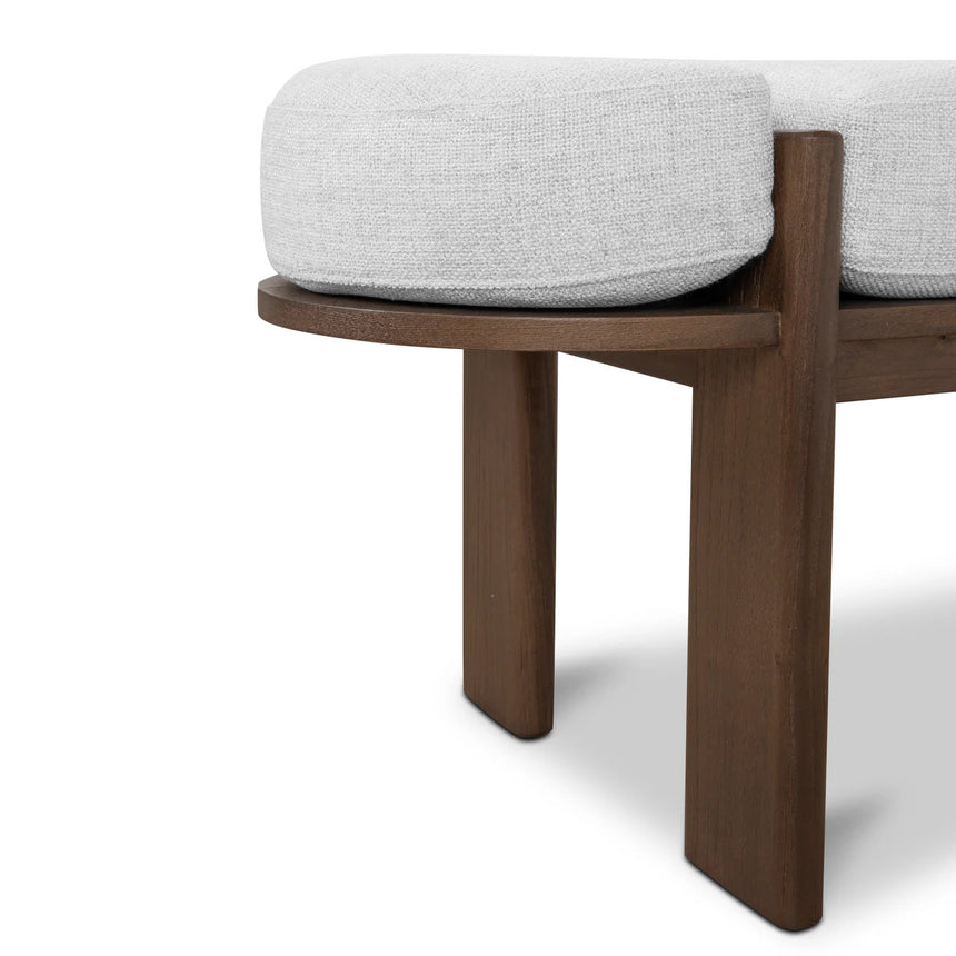 1.6m Walnut Elm Bench - Natural Linen - View 5
