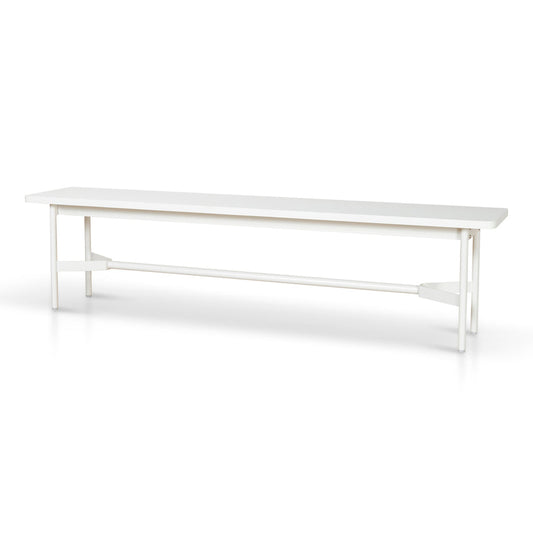 CDB8990-KD 1.8m Wooden Bench - Full White