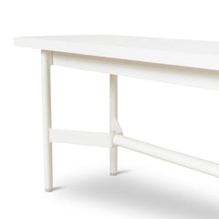 CDB8990-KD 1.8m Wooden Bench - Full White