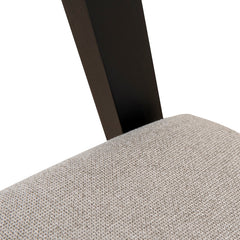 CDC10054-SDx2 Black Dining Chair - Grey Seat (Set of 2)