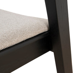 CDC10054-SDx2 Black Dining Chair - Grey Seat (Set of 2)