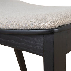 CDC10054-SDx2 Black Dining Chair - Grey Seat (Set of 2)