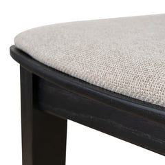 CDC10054-SDx2 Black Dining Chair - Grey Seat (Set of 2)