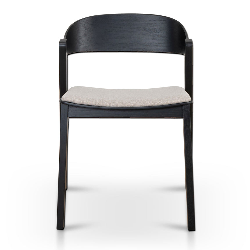 Black Dining Chair - Grey Seat (Set of 2) - View 3