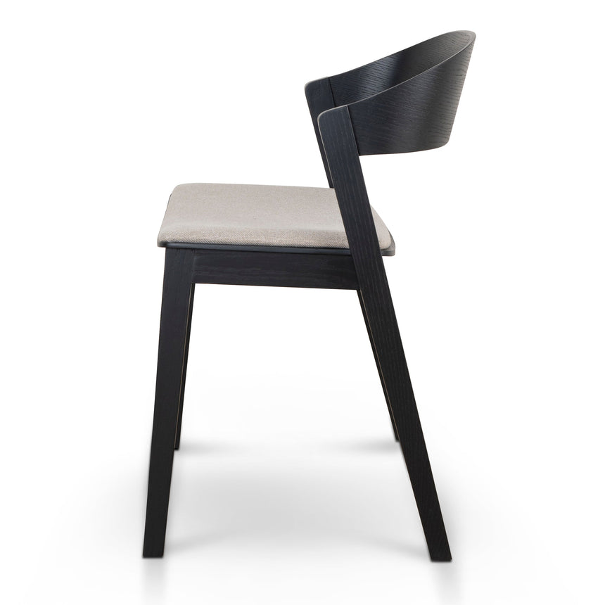 Black Dining Chair - Grey Seat (Set of 2) - View 4