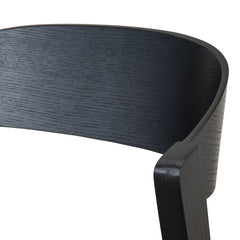 CDC10054-SDx2 Black Dining Chair - Grey Seat (Set of 2)