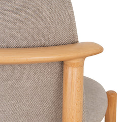 CDC10056-SDx2 Natural Dining Chair - Grey Seat (Set of 2)