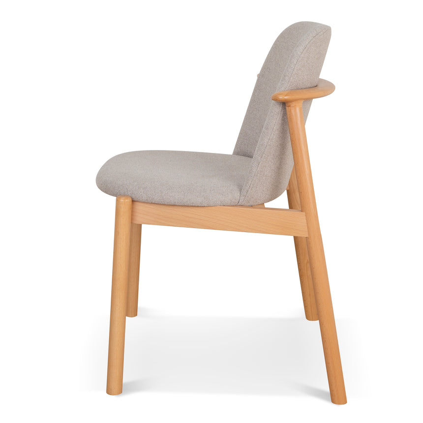 Natural Dining Chair - Grey Seat (Set of 2) - View 5