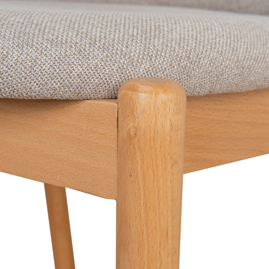 Natural Dining Chair - Grey Seat (Set of 2) - View 15