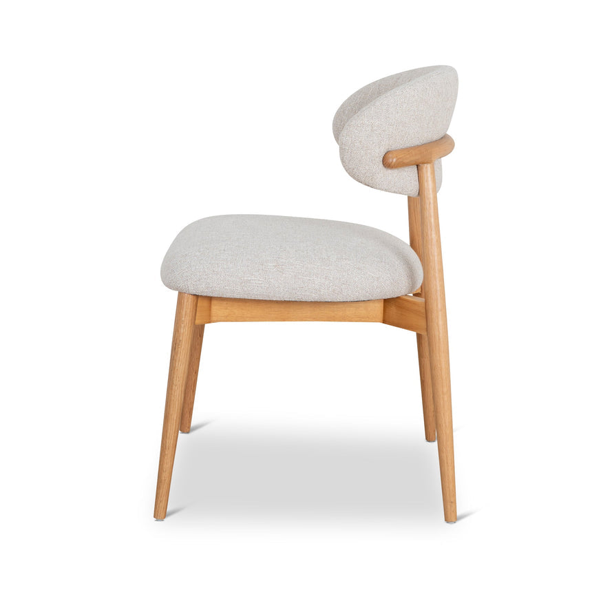 Coastal Beige Dining Chair - Natural Oak - View 4