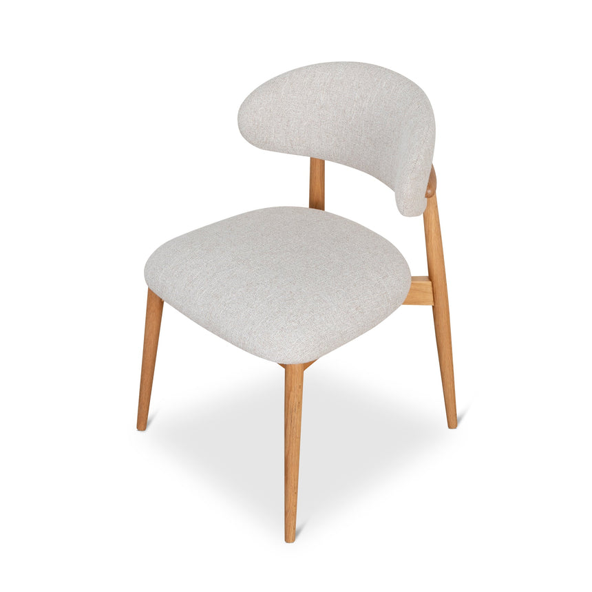 Coastal Beige Dining Chair - Natural Oak - View 6