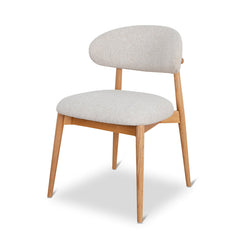 CDC10151-MY Coastal Beige Dining Chair - Natural Oak