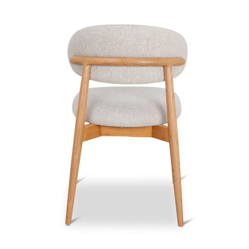 Coastal Beige Dining Chair - Natural Oak - View 3