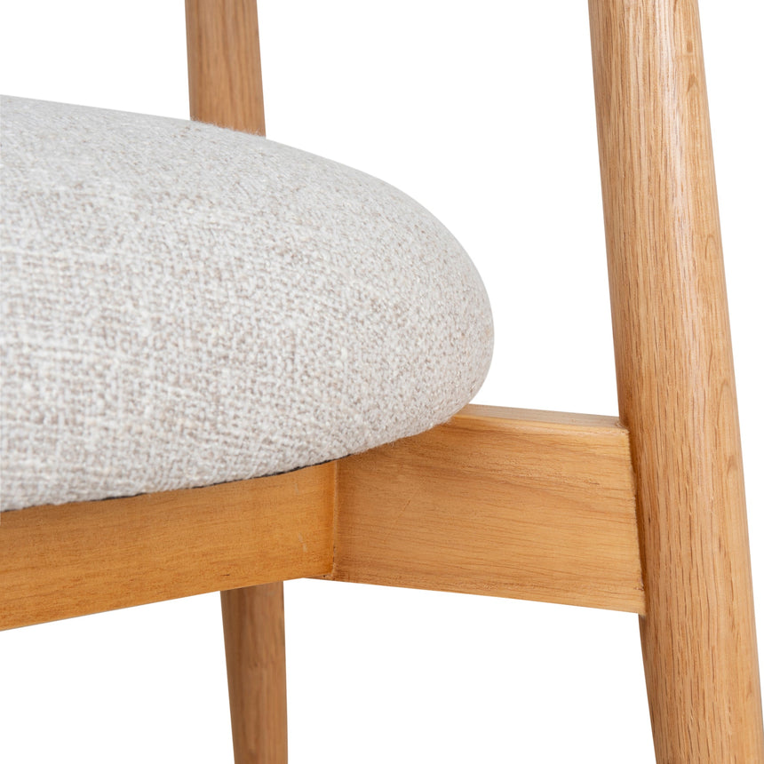 Coastal Beige Dining Chair - Natural Oak - View 9