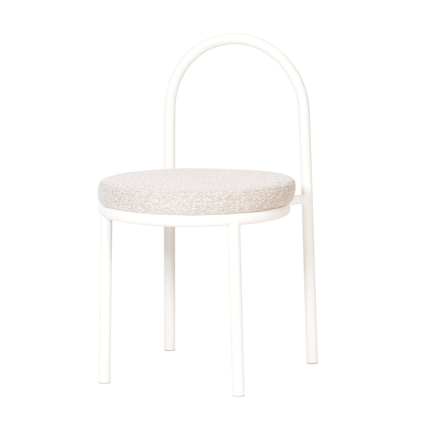 White Dining Chair - Clay Grey (Set of 2) - View 2
