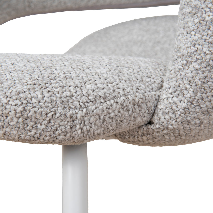 White Dining Chair | Clay Grey (Set of 2) | Myka Home - View 8