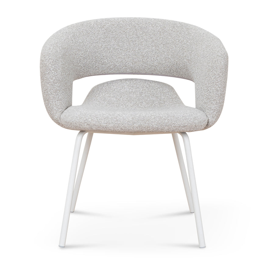 White Dining Chair | Clay Grey (Set of 2) | Myka Home - View 2